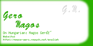 gero magos business card